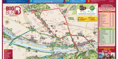Budapest autobus handi tour mapa