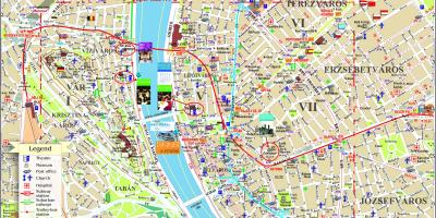 Budapest hiriko mapa erakargarri