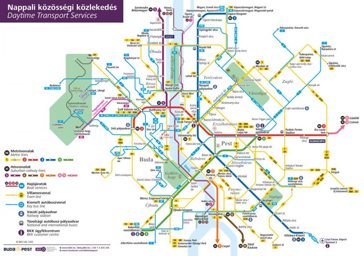 autobus budapest mapa