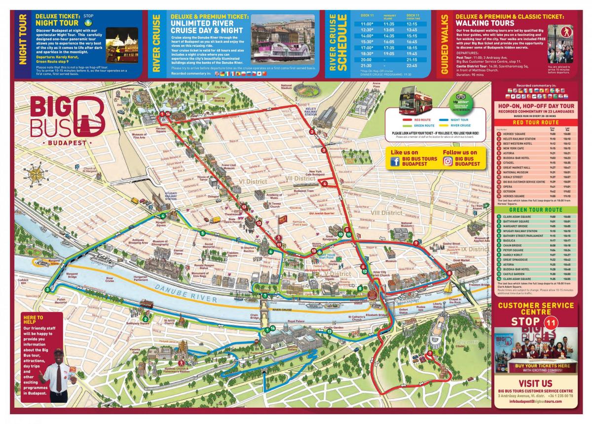 budapest autobus handi tour mapa