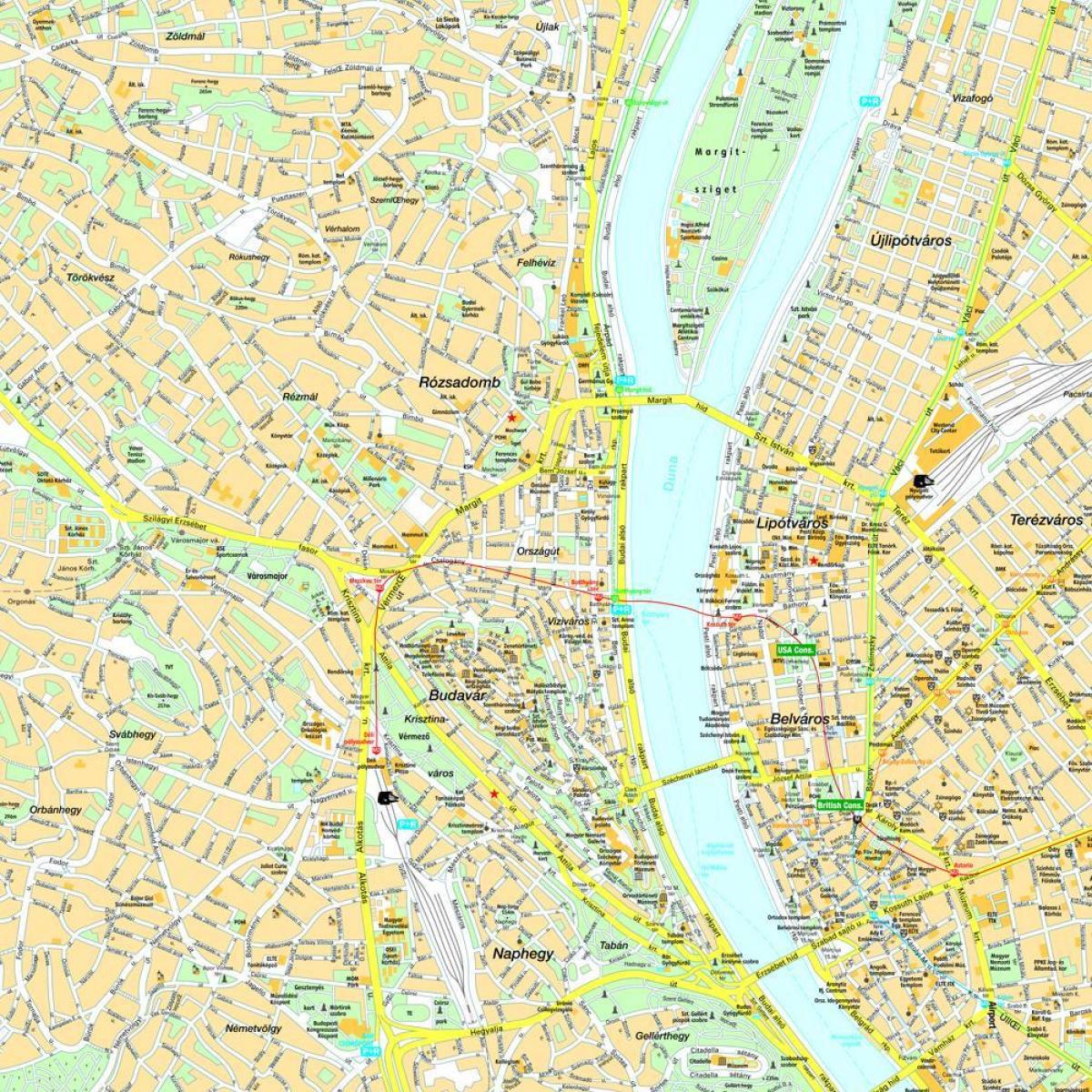mapa budapest eta inguruetan