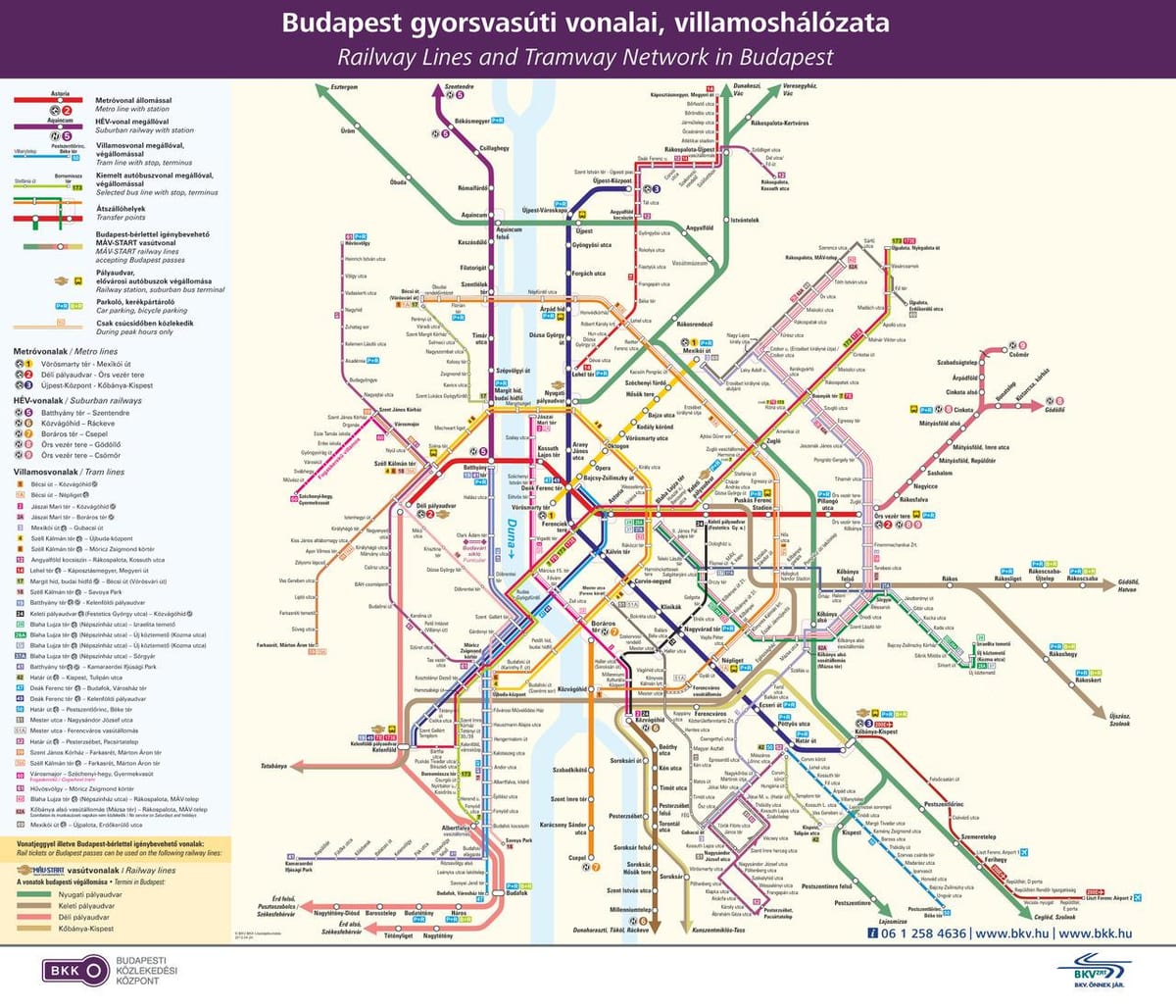 budapest garraio publikoaren mapa
