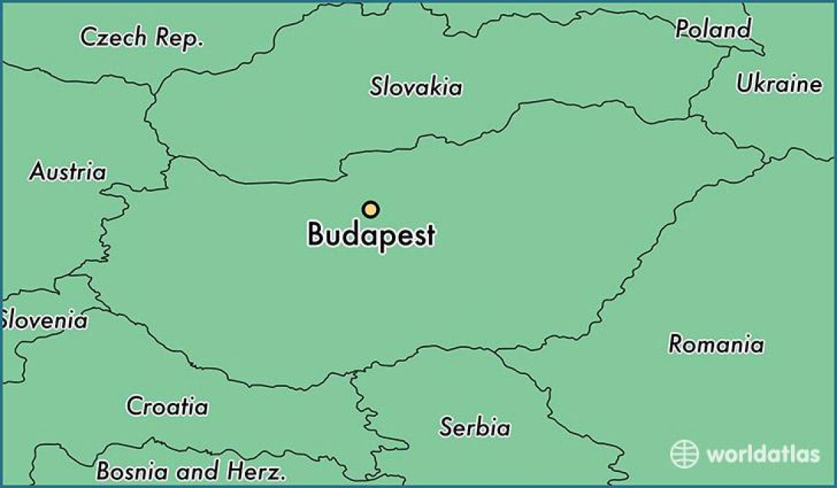 mapa budapest eta inguruko herrialdeetan