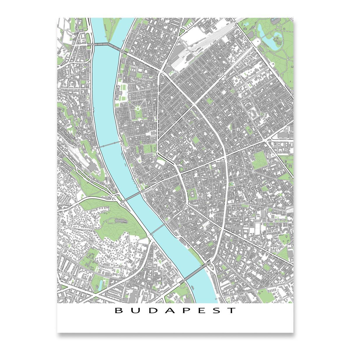 mapa budapest inprimatu mapa