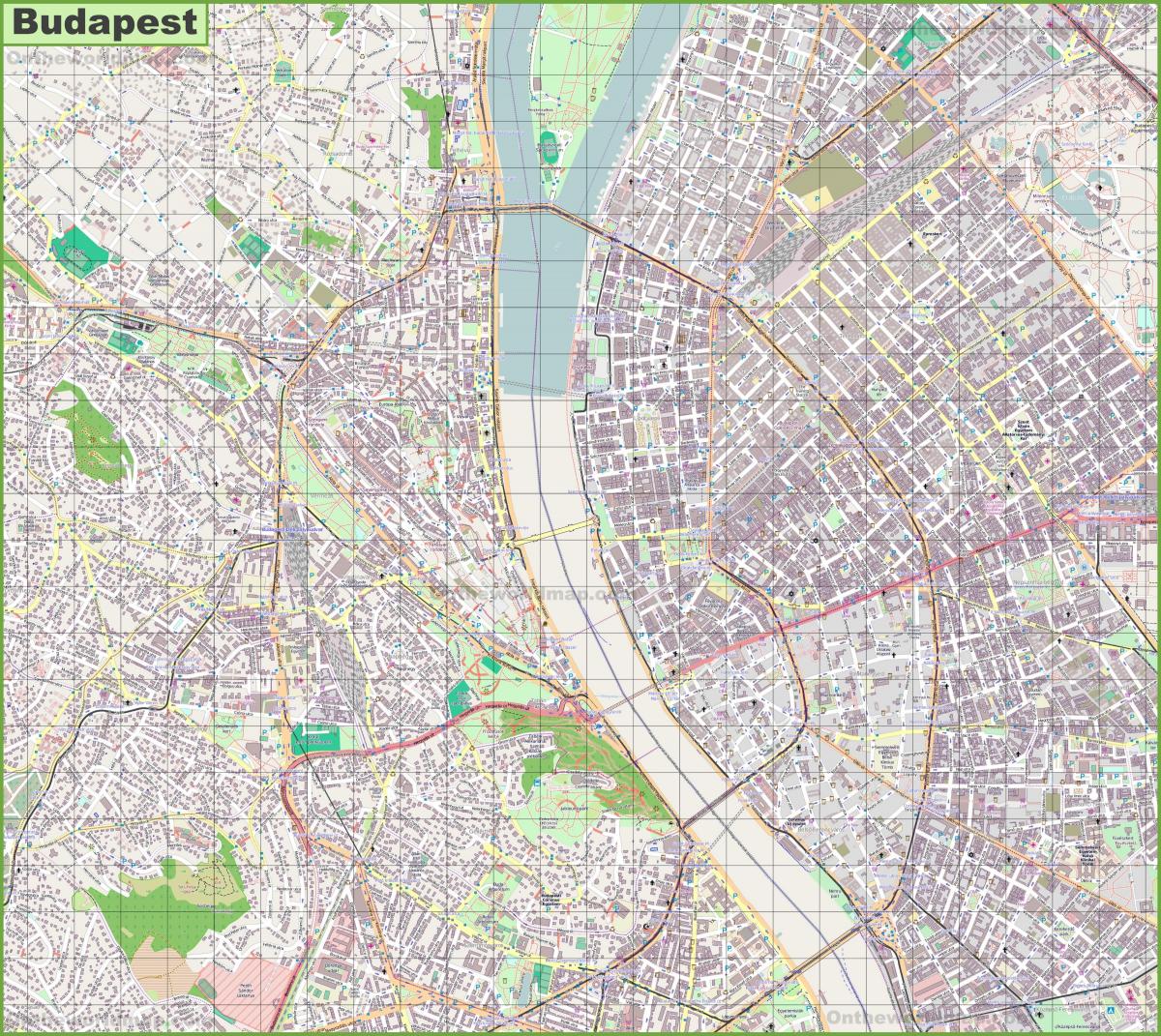 kale-mapa budapest, hungaria