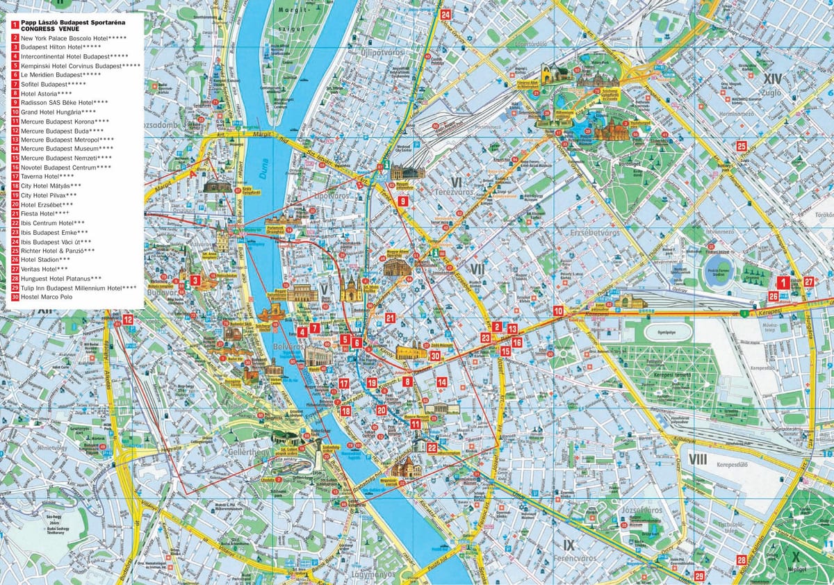 budapest hiriko turismo mapa