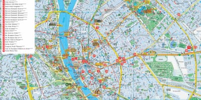 Budapest hiriko turismo mapa